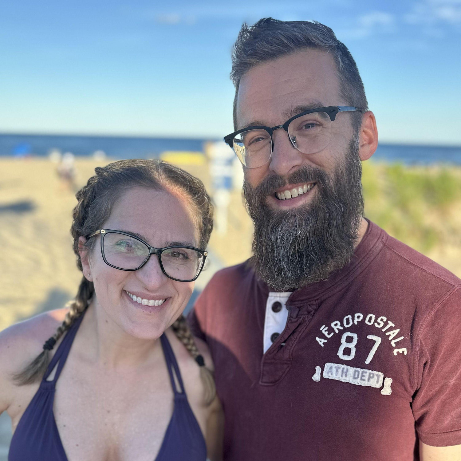 First group beach day celebrating our brother Andre's birthday.