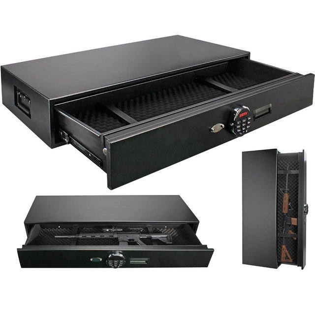 Heavy-duty Under Bed Safe, Rapid Gun Storage Safe Drawer Safe for AR Rifle Ammo Pistol Accessories for Home and Vehicle