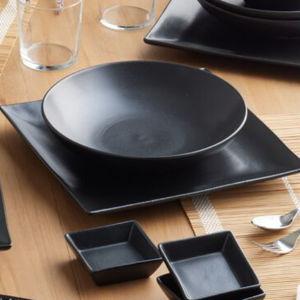 Trilogy Square Black Dinner Plate Set Of 4