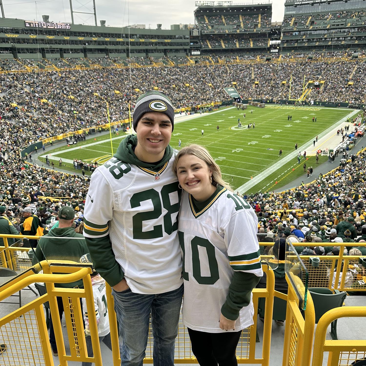 Ellie's first Packer game! (2023)