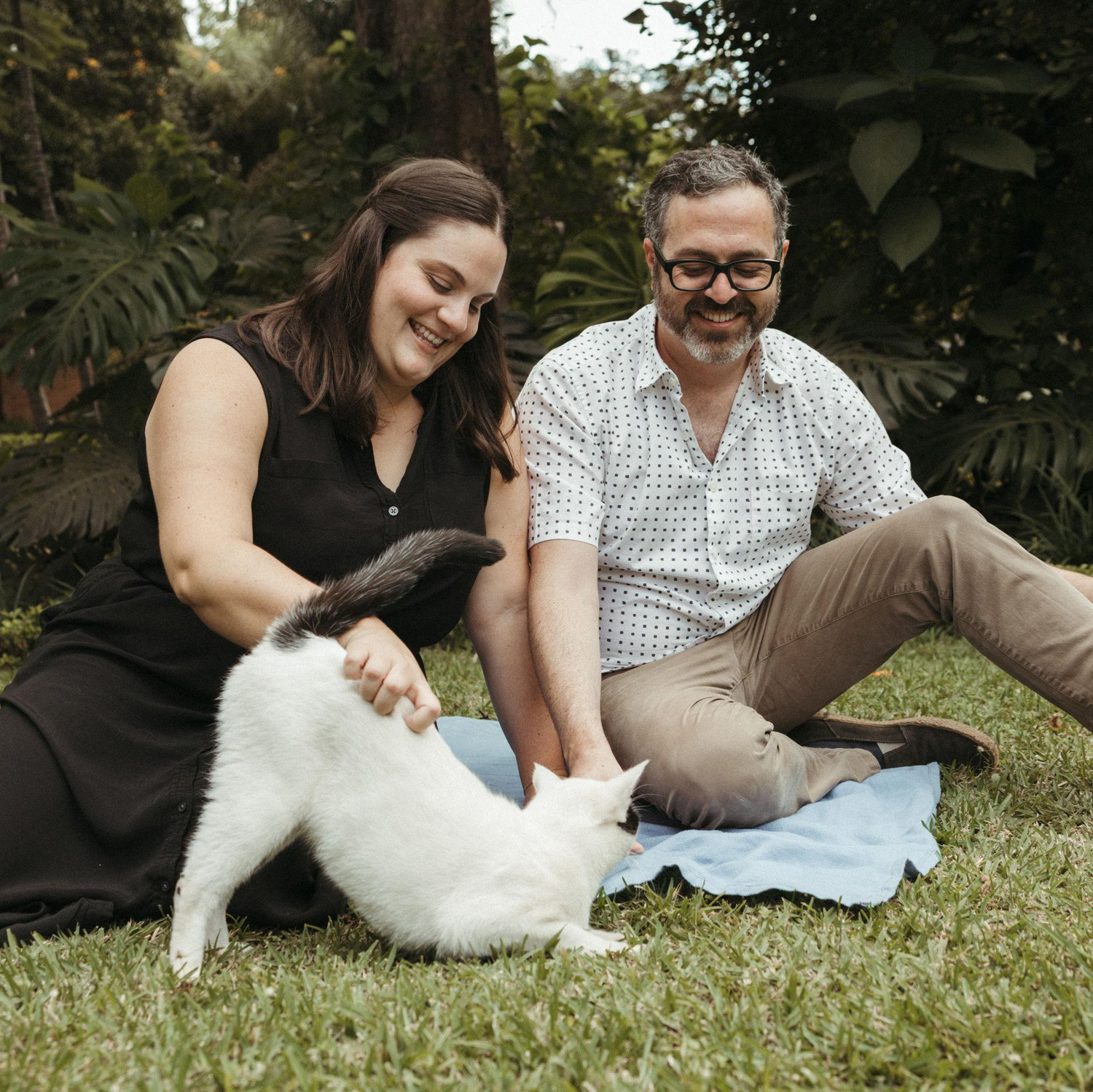 Photo bombed by our cat Shadow.
