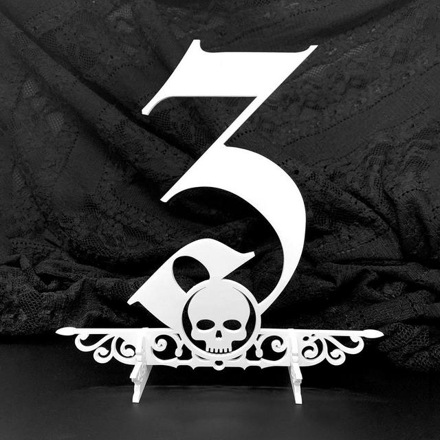 Gothic Table Numbers Skull Acrylic Wedding...