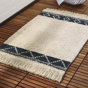 Border Fringe Bath Mat