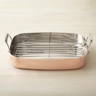 Williams Sonoma Professional Copper Roasting Pan with Rack