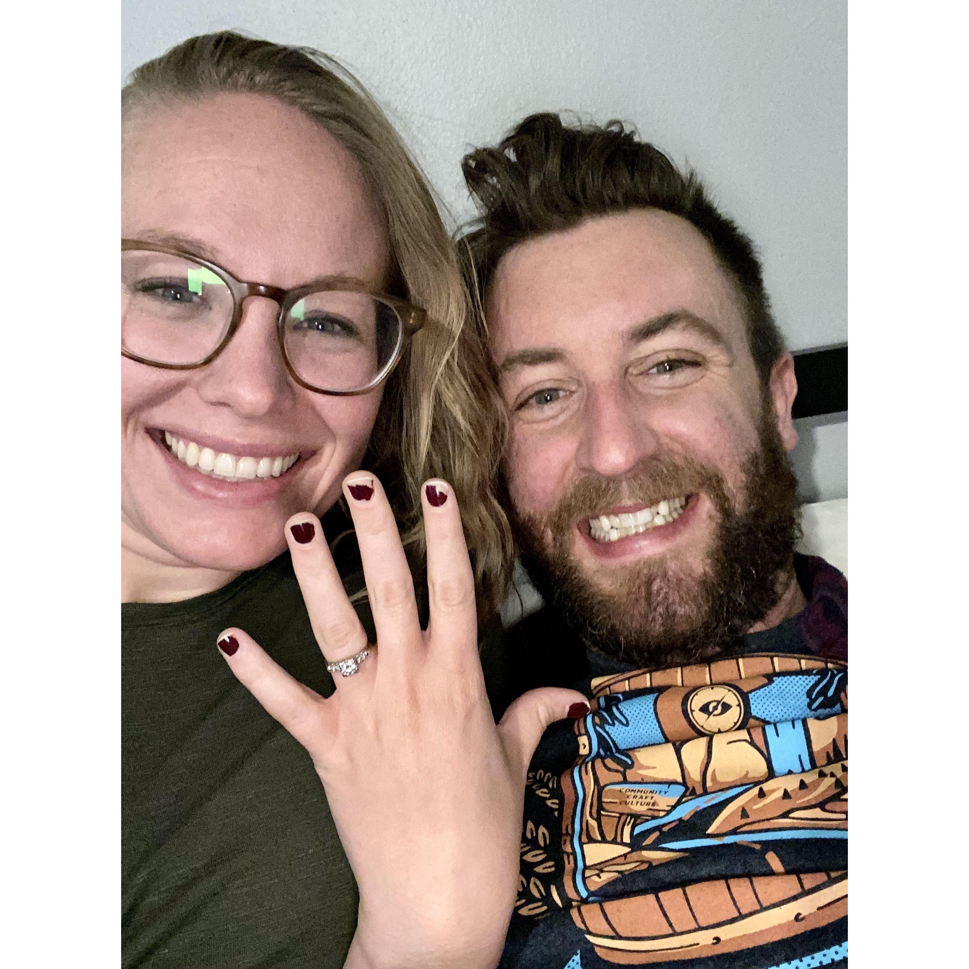 Kyle proposed after a Midnight North concert in Denver