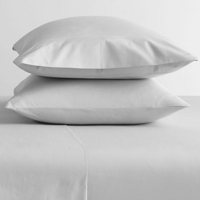 PB Classic 400-Thread-Count Organic Standard Pillowcases, Gray Mist, Set of 2