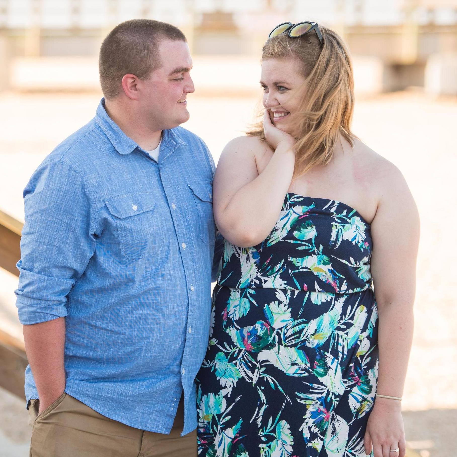You can tell Sarah was surprised and delighted when he proposed!