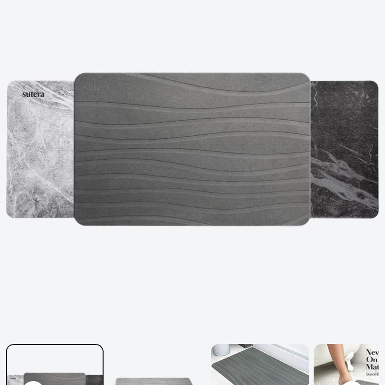 Stone Bath Mat - Charcoal Grey
