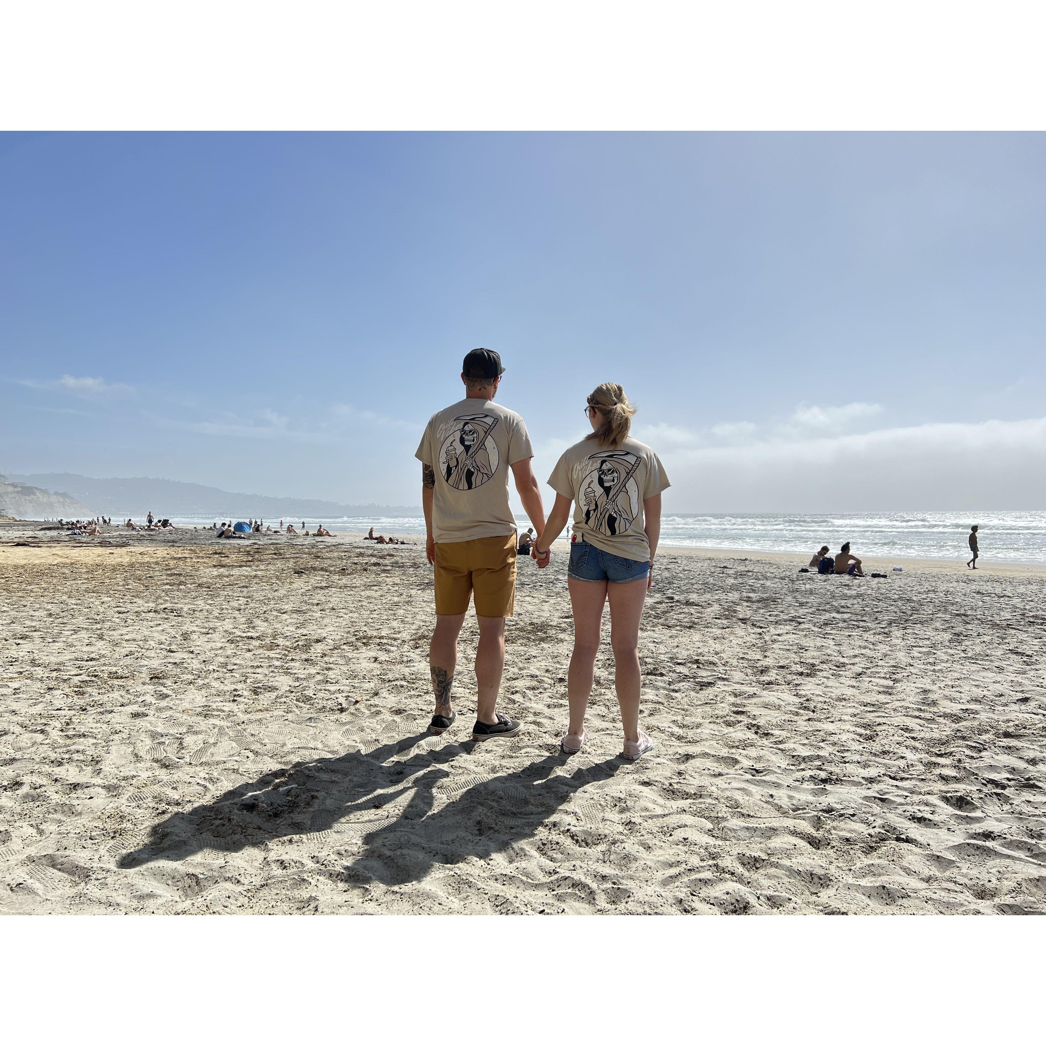 He liked my shirt and I liked his shirt. Black's Beach. Shoreline. West Coast. California. 2022