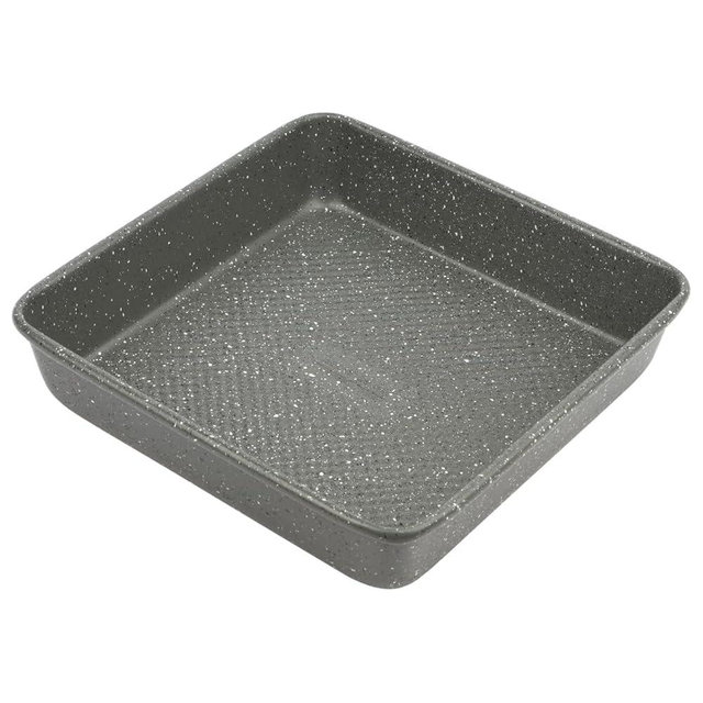 David Burke 9" Square Bake Pan, Carbon Steel, Non-Stick, PFTE & PFOA Free, Oven Safe – Gray Speckle