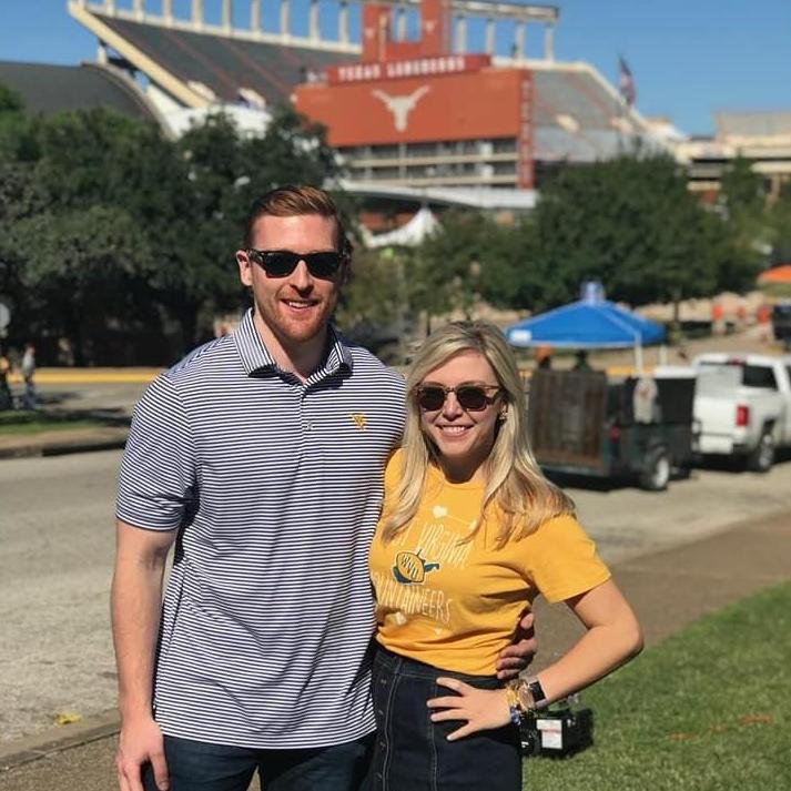 We are both WVU Alums and die-hard Mountaineer fans--horns down!