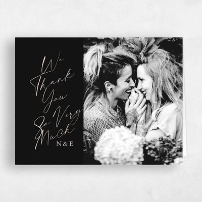 Black Wedding Thank You - Anerley Photo