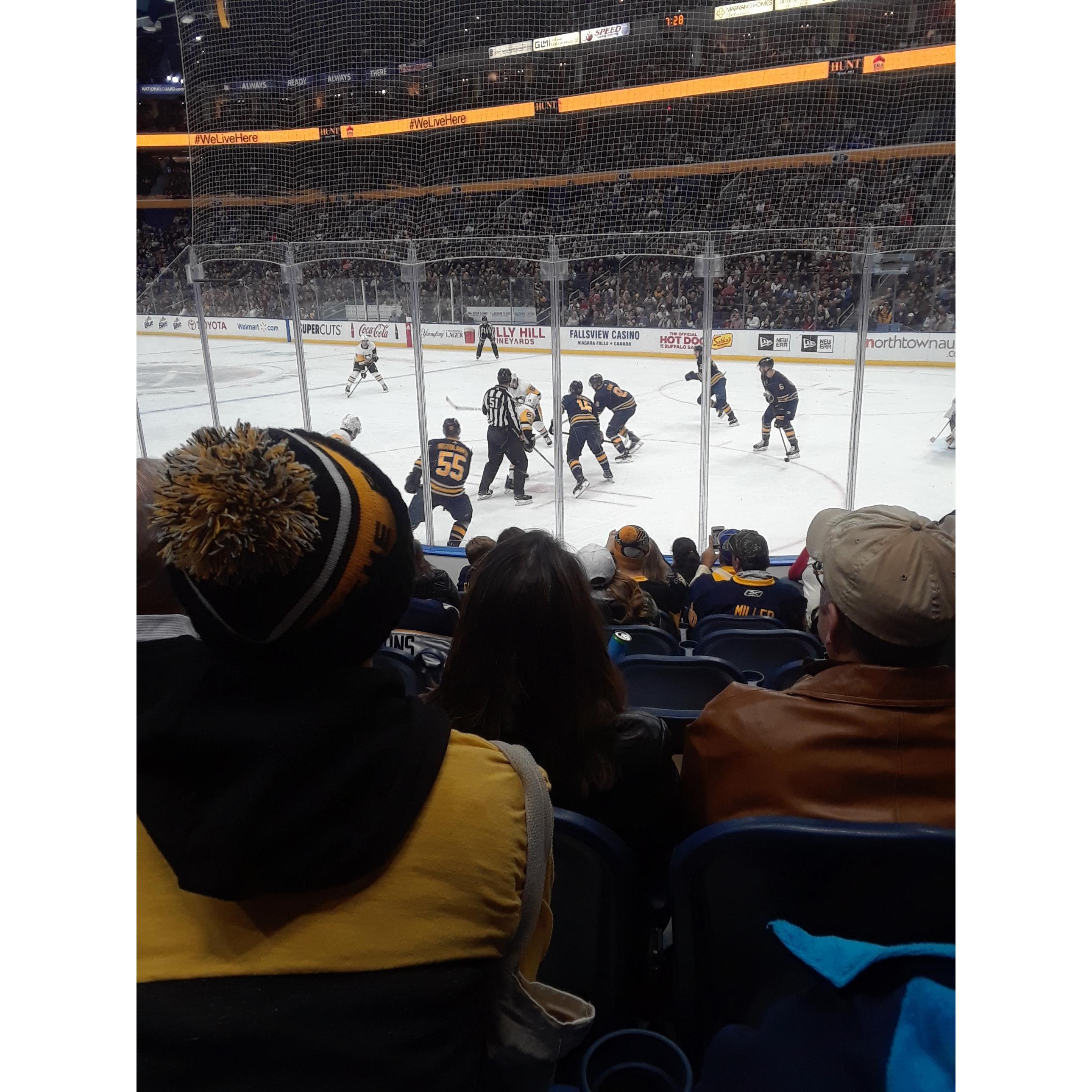 My first hockey game with Robert & some of his family...