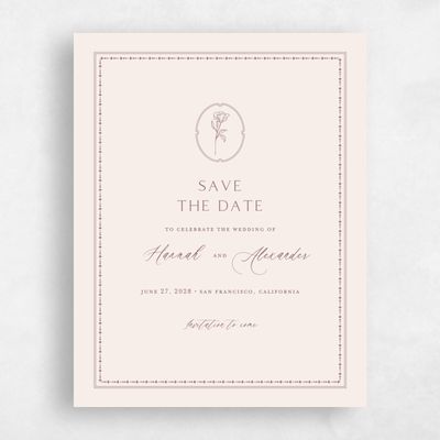 Acorn, Brown Wedding Save the Date - Piran Portrait