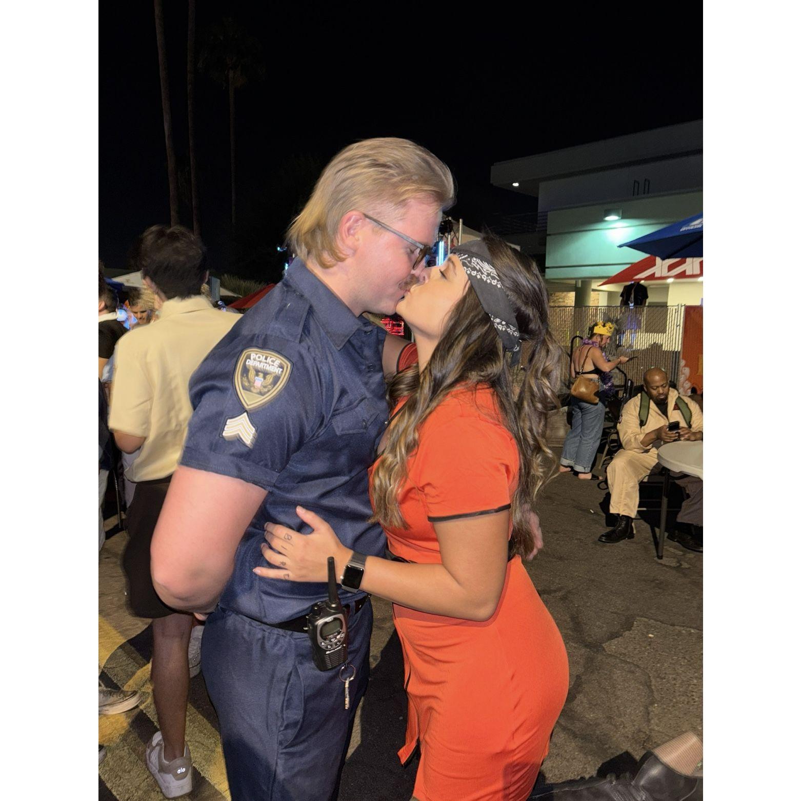 Cop and convict, halloween 2024