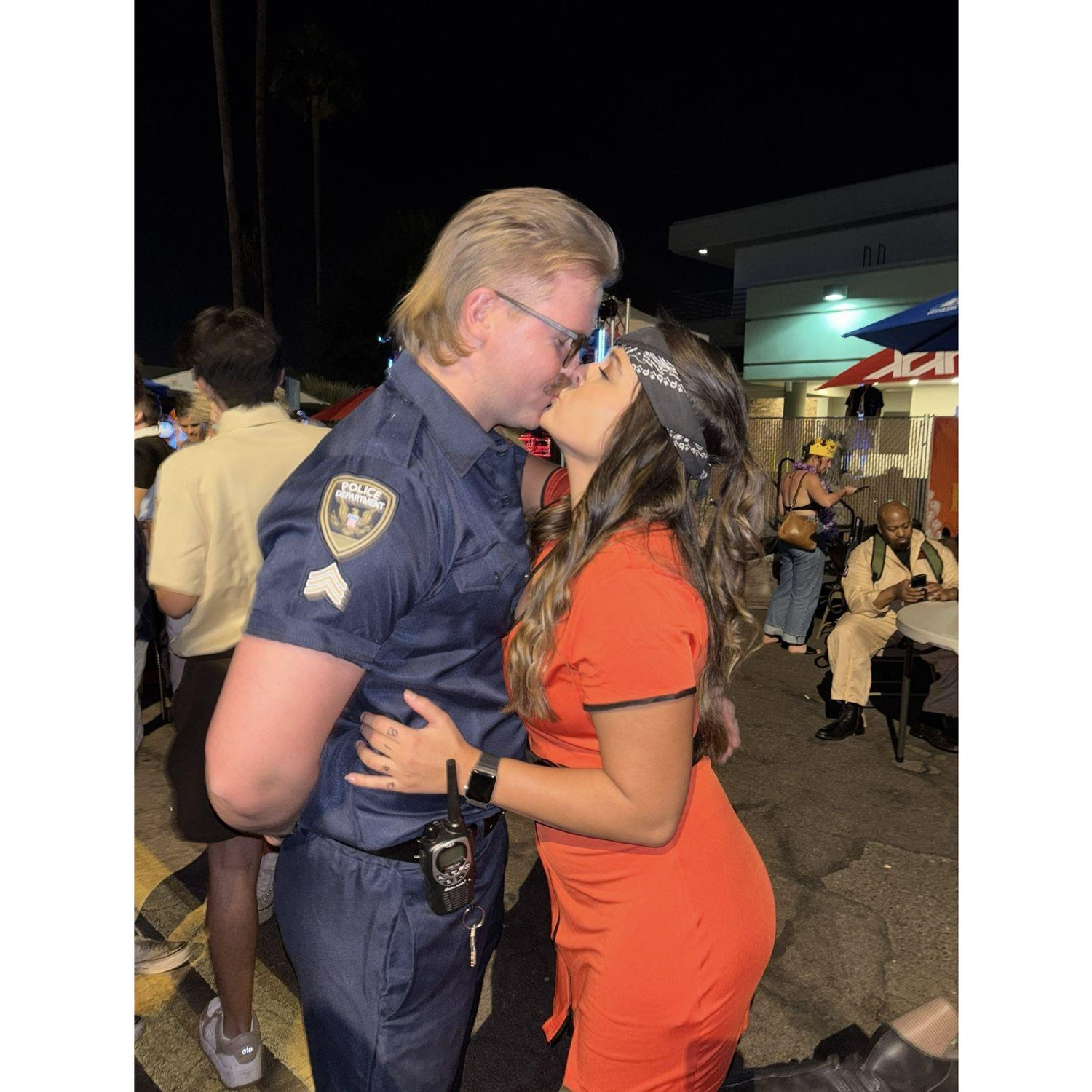 Cop and convict, halloween 2024