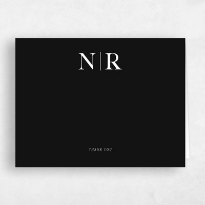 Black Wedding Thank You - Holt Type