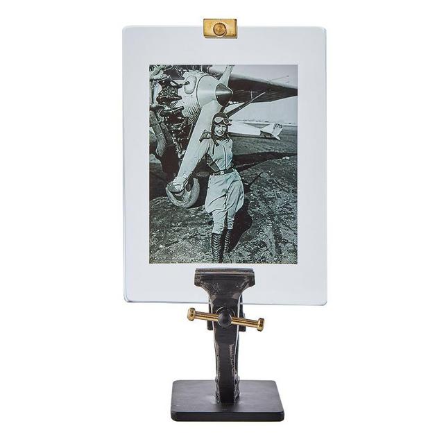 Vise Picture Frame, Small, Iron/Brass