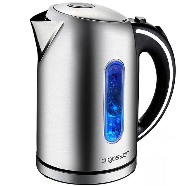 Aigostar King - Stainless Steel Electric Kettle 1.7L, 1100 watts Hot Water Heater