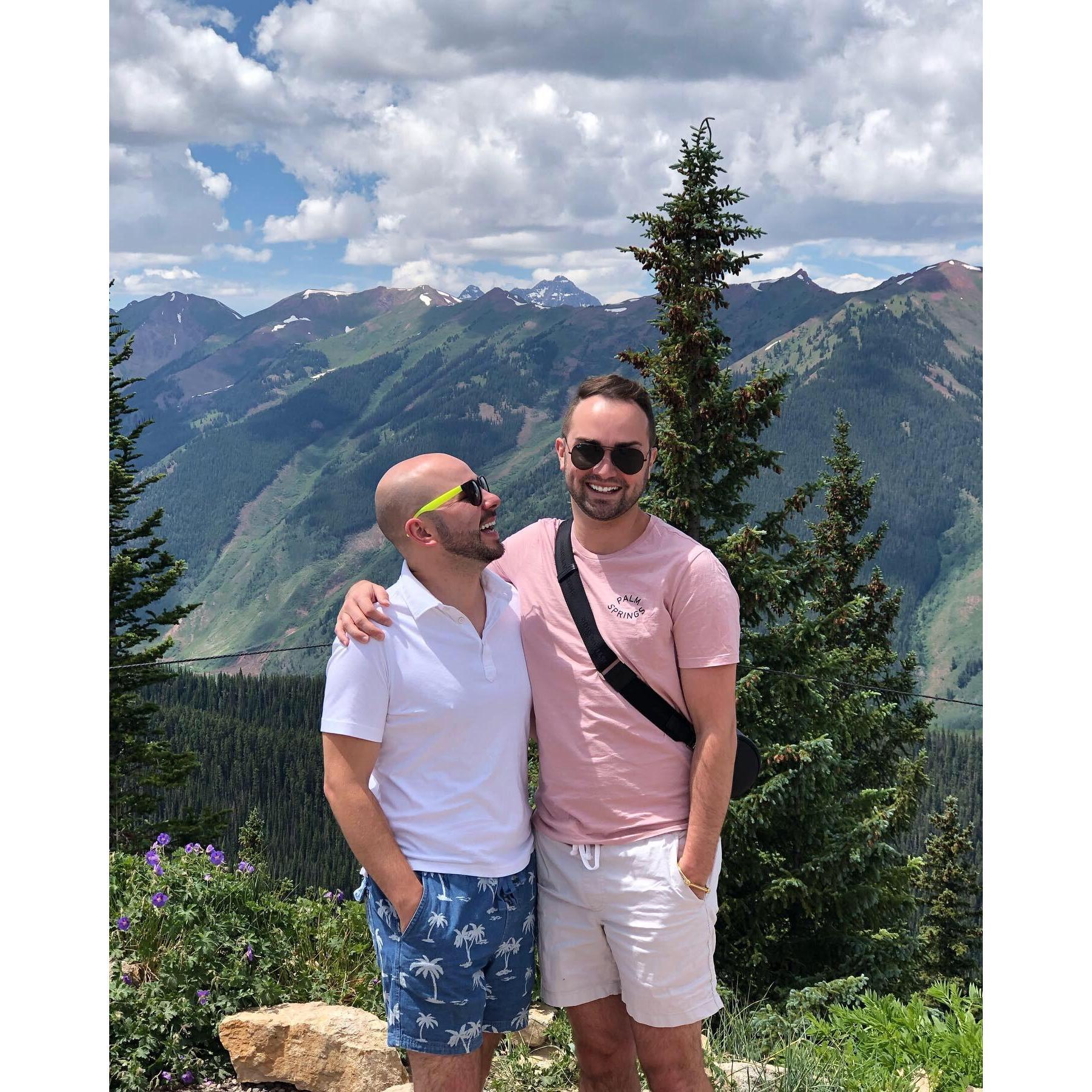 Top of Aspen Mountain. July, 2019.