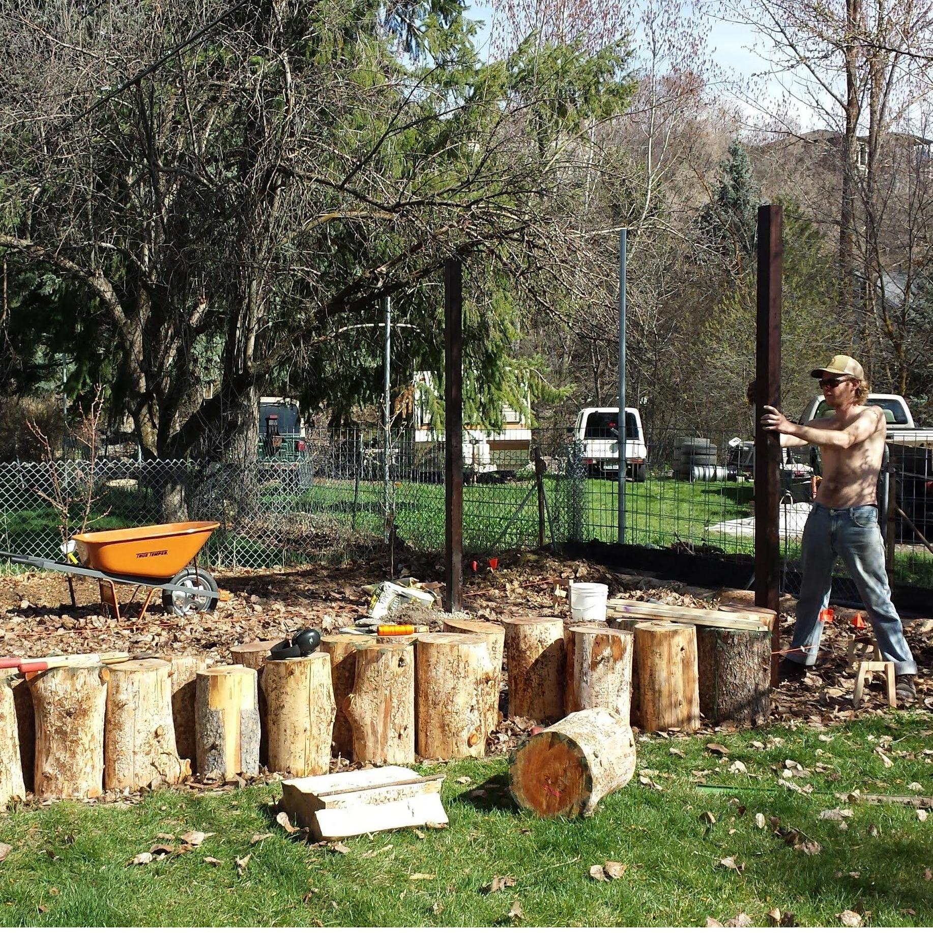 Building Things: Tucker built the pergola in our backyard (shown here) and a beautiful picnic table to match. Sara makes a handy assistant, but mostly enjoys the manly view (2018).
