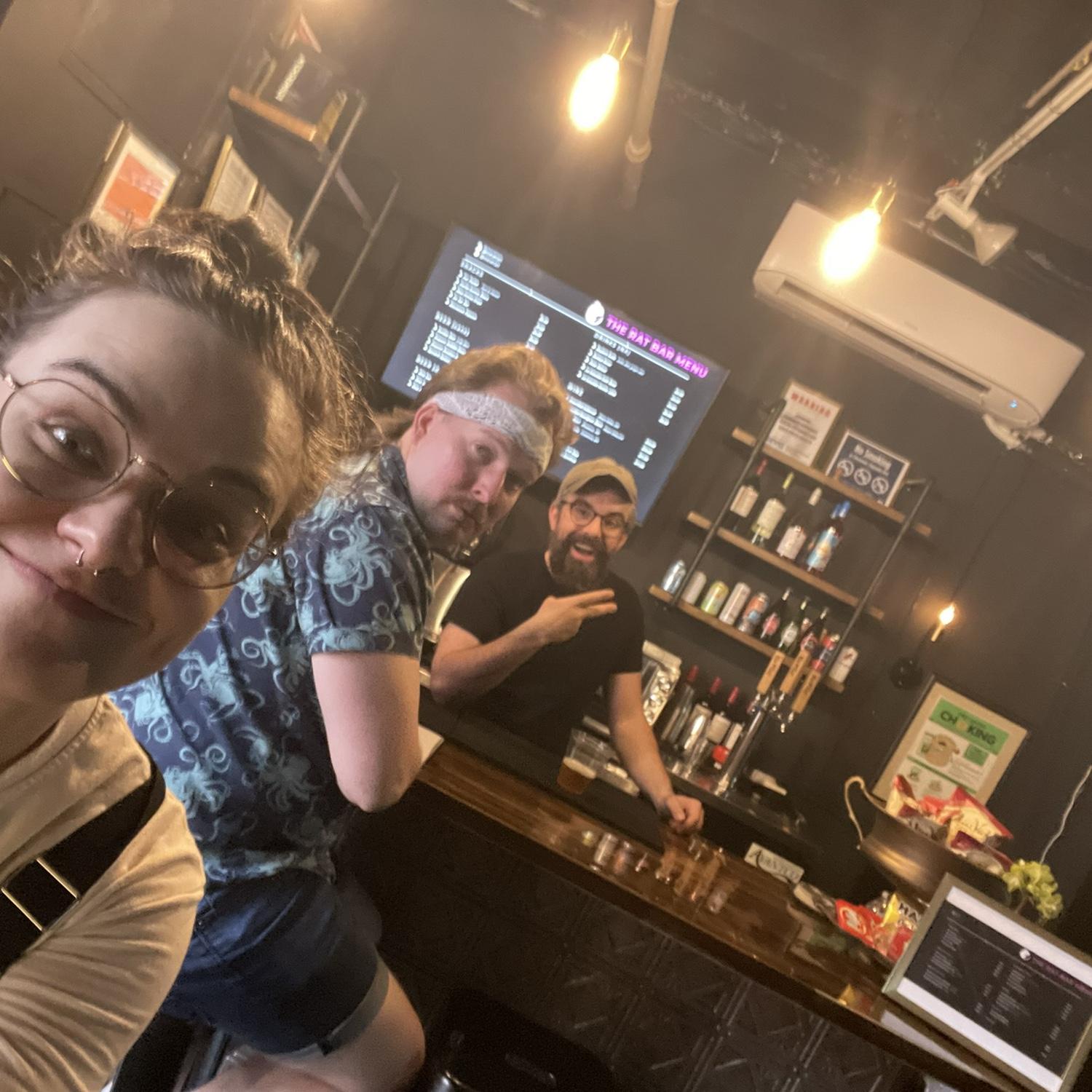 Our first photo at The Rat together