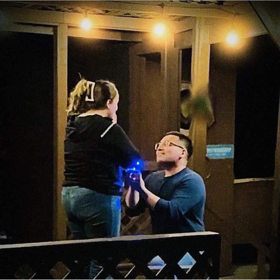 This was the night Joshua proposed, and Maggie said YES!