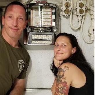 Aboard a submarine and guess what they had on the jukebox? Elvis Presley's Can't Help Falling in Love!