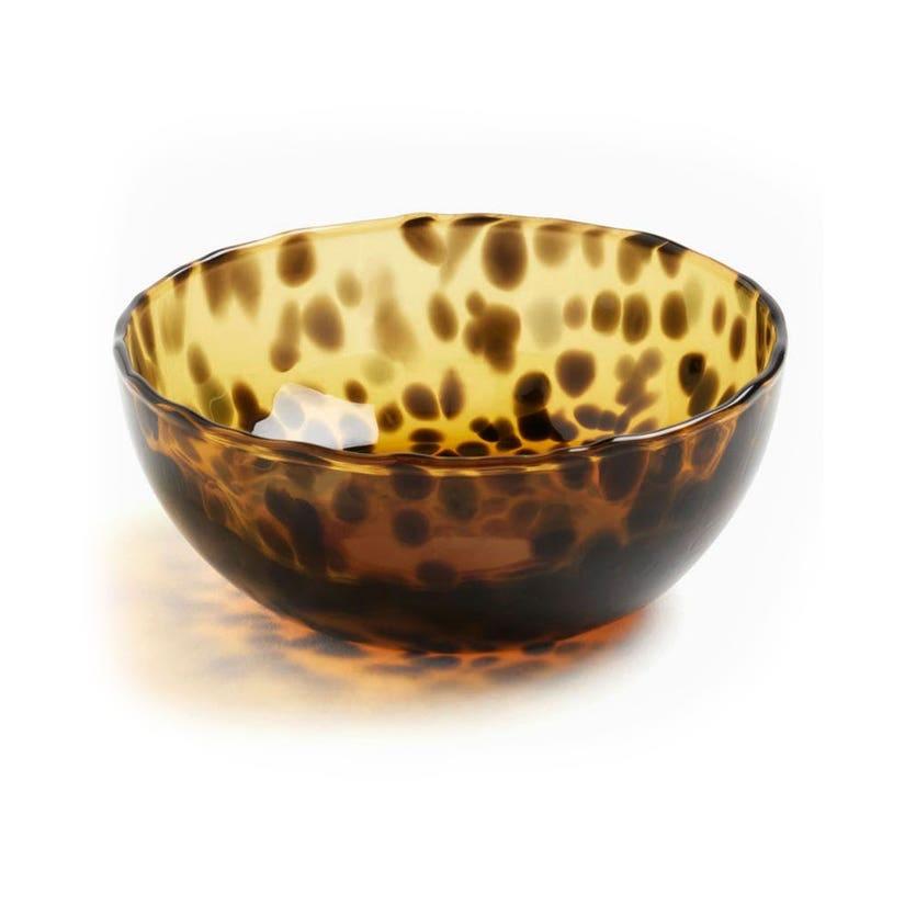Andrew Mini Bowls, Set Of 6, Tortoise Hand Blown Glass