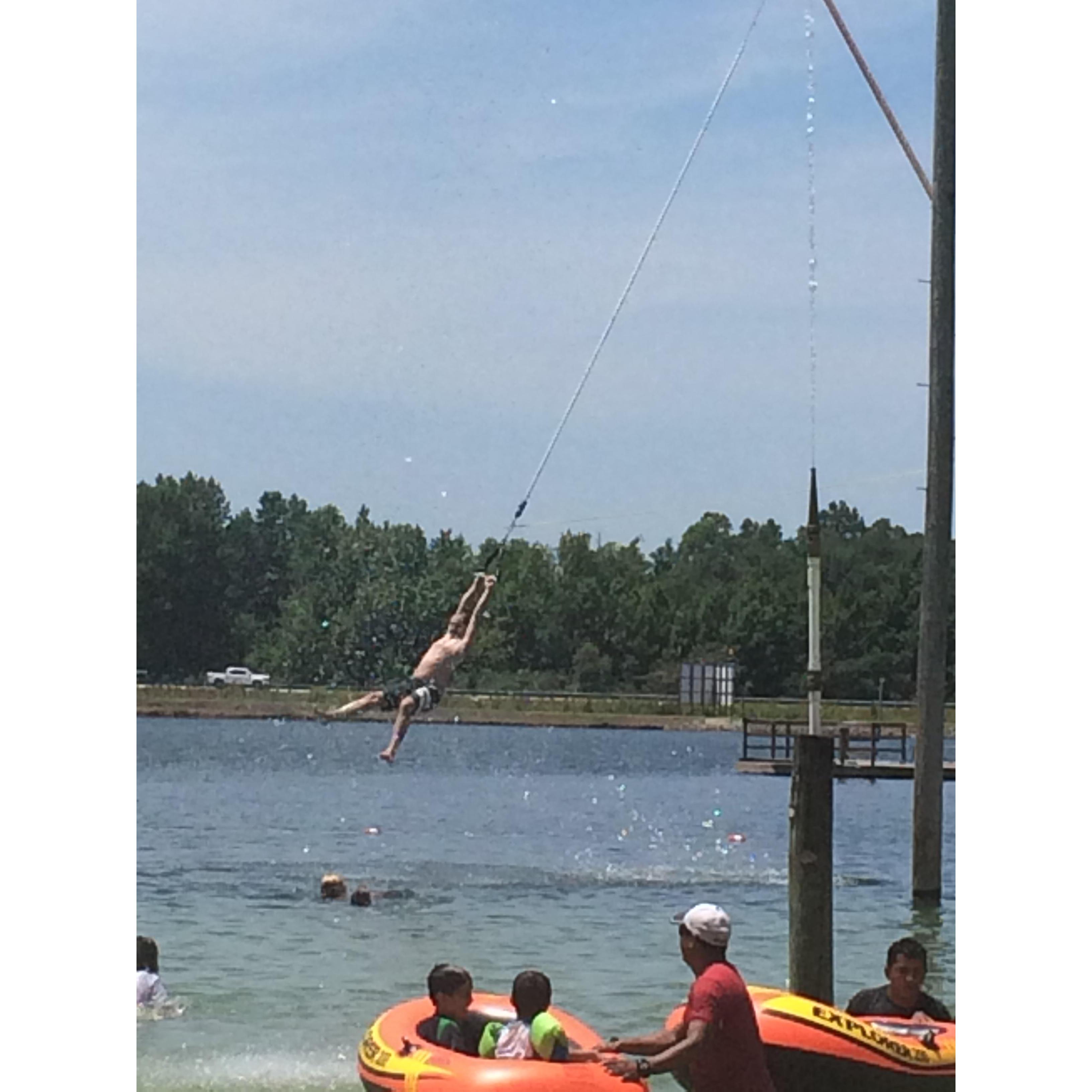 Matt playing at Tucker Lake - July 2, 2017