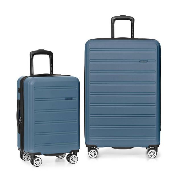 Travel Select Snowcreek Matte 2pc Hardside Spinner Luggage Set with USB Port - Navy