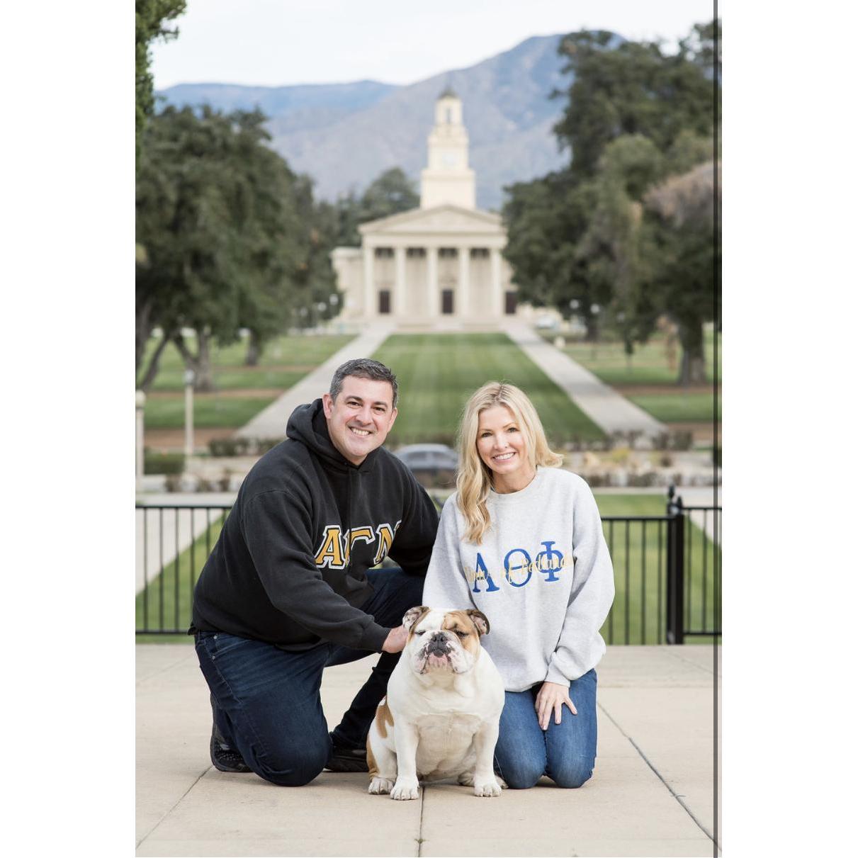 The proposal. First step... set up a casual picture with the mascot.