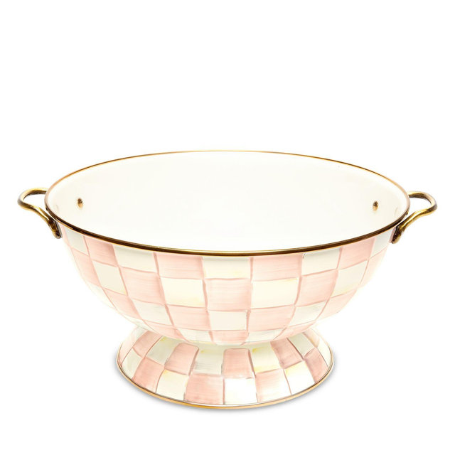 Mackenzie-Childs Rosy Check Everything Bowl