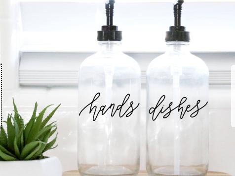 HANDS + DISHES | calligraphy clear soap