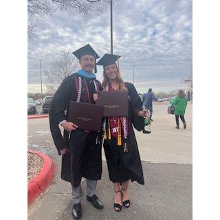 Noah graduating with his Masters in Public Administration. Camy graduating with her Undergrad in Bachelors of Science in Education.