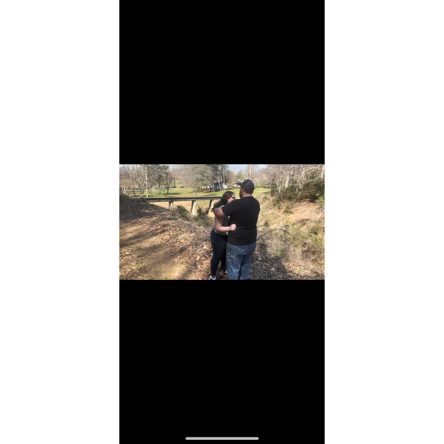 We got engaged at the park on our 4 year anniversary