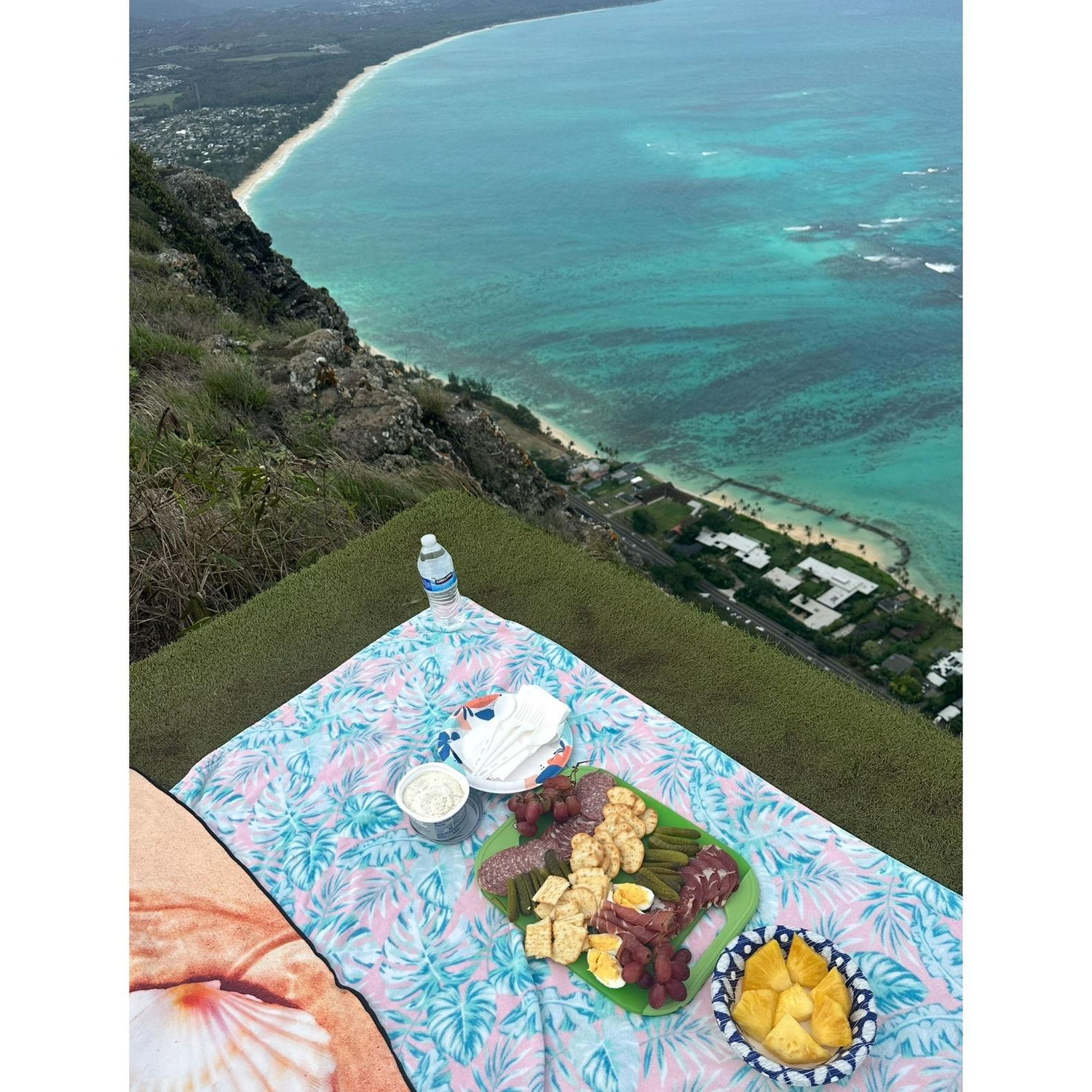 One of our first dates featuring a surprise charcuterie board and epic ocean views. Still one of our favorite memories to this day