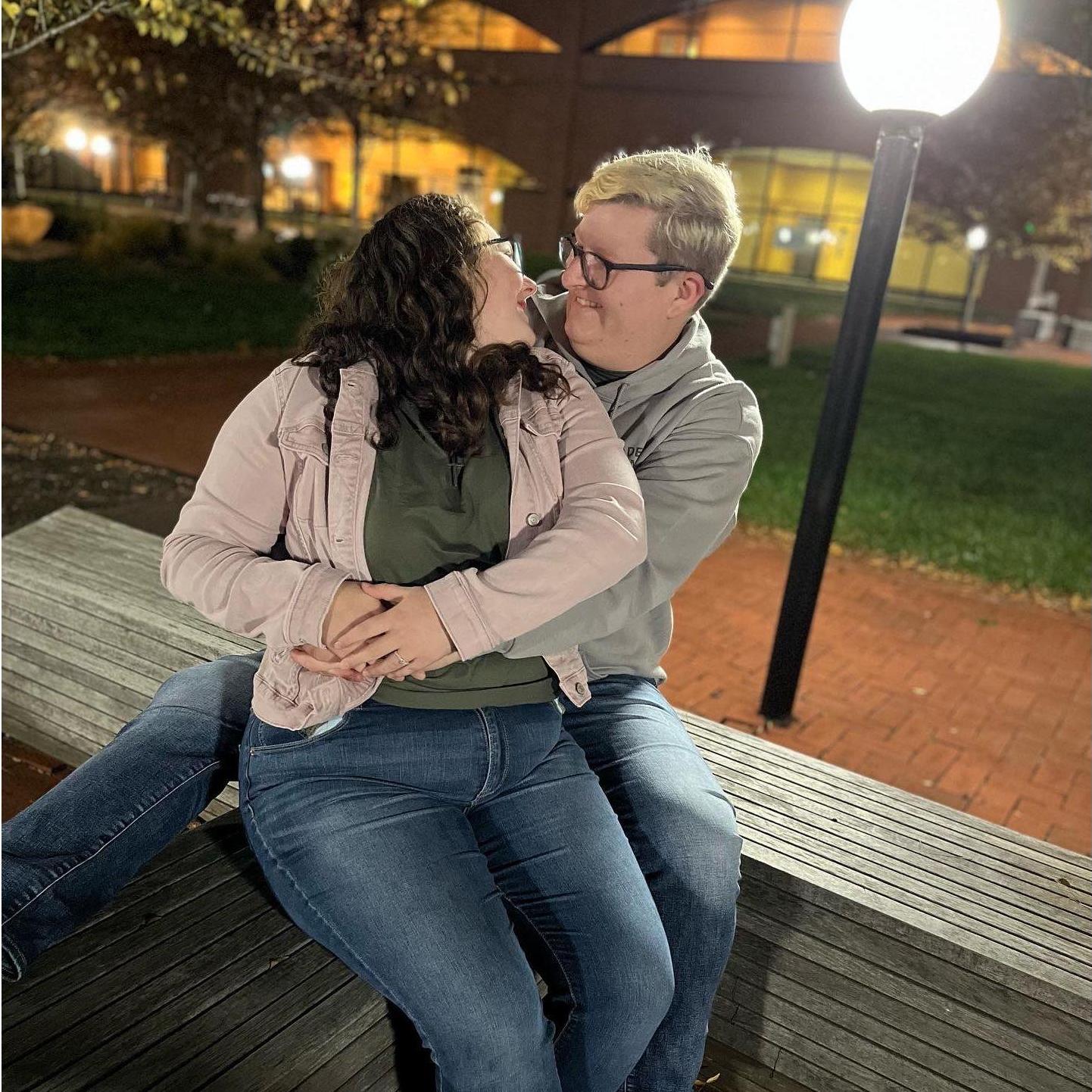 This photo was taken the day Seth proposed to Gillienne.