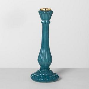 Glass Taper Candle Holder - Aqua - Opalhouse™
