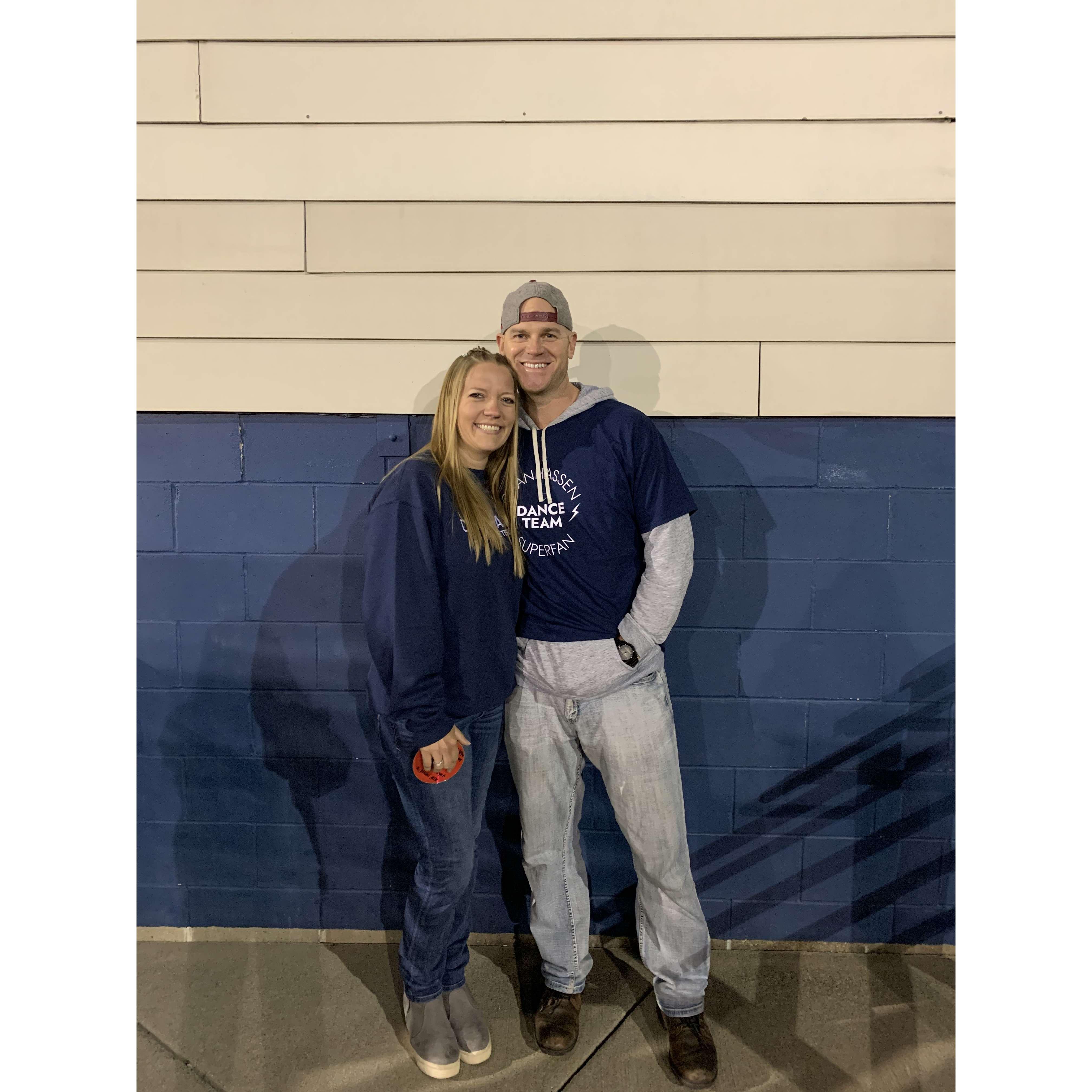 Nate supporting Emily coaching