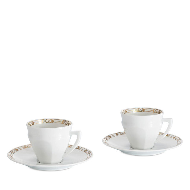 Baccarat Talleyrand Coffee Cup and Saucer, Service for 2
