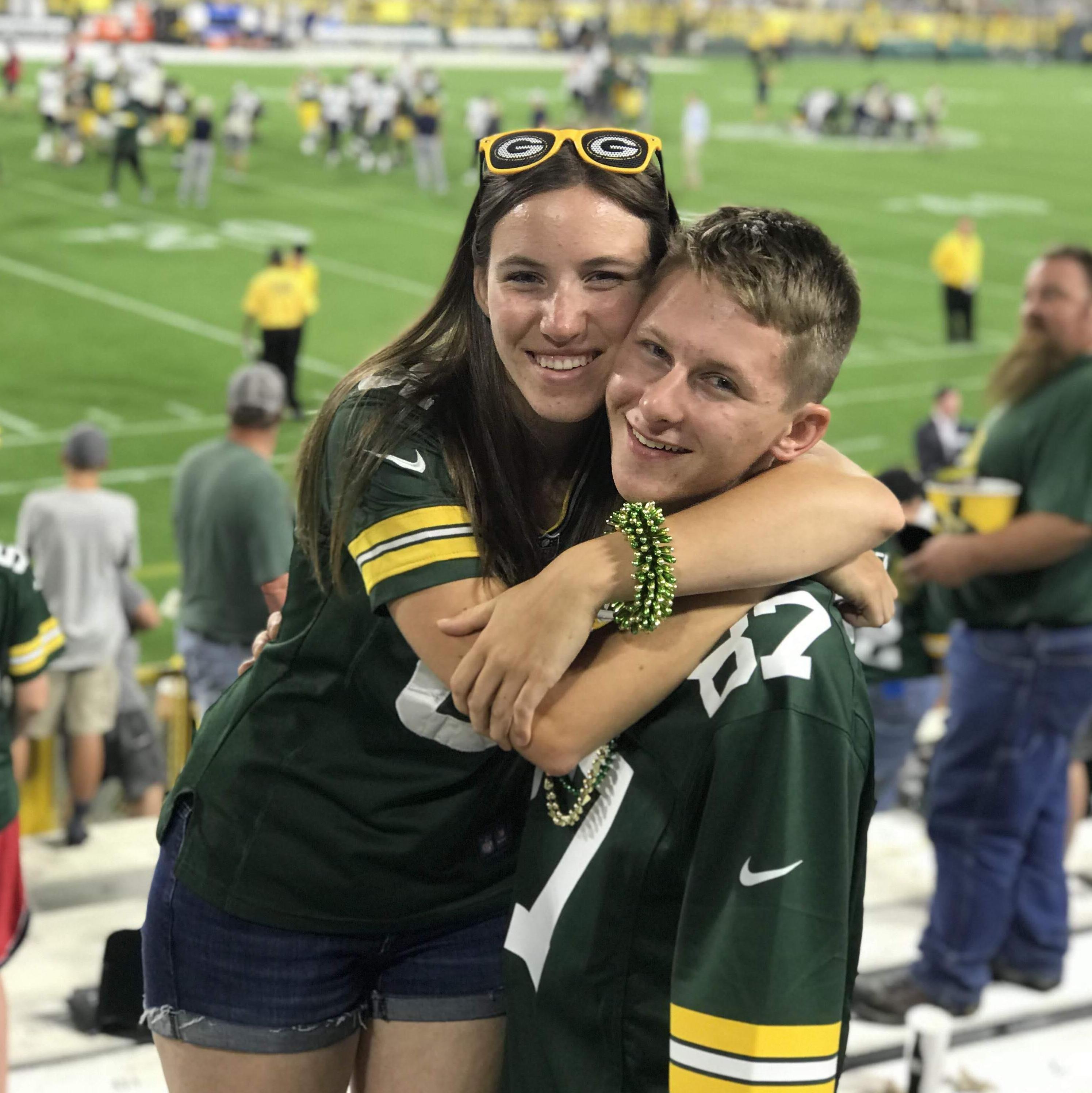 Our first Packer game together