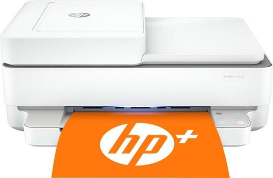 HP - ENVY 6455e Wireless All-In-One Inkjet Printer with 6 months of Instant Ink Included with HP+ - White