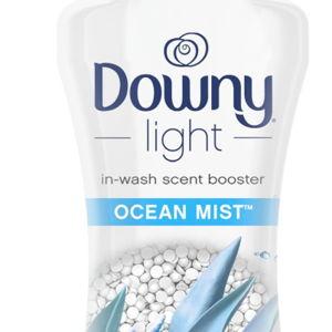 Downy Light Laundry Scent Booster Beads for Washer, Ocean Mist, 24 oz, with No Heavy Perfumes