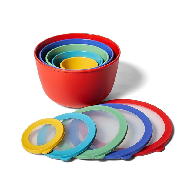 Sur La Table 5-Piece Mixing Bowl Set w/Lids, Bright