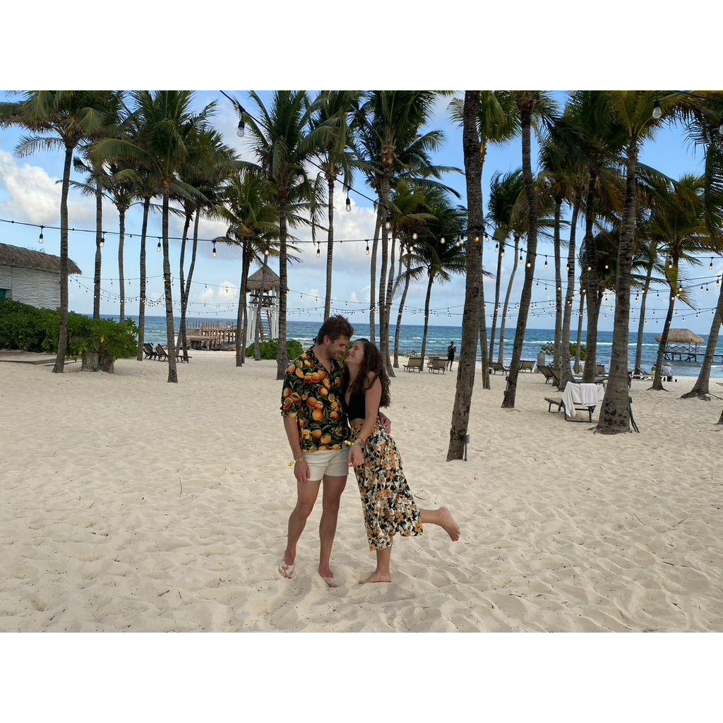 Us loving each other and the beach!