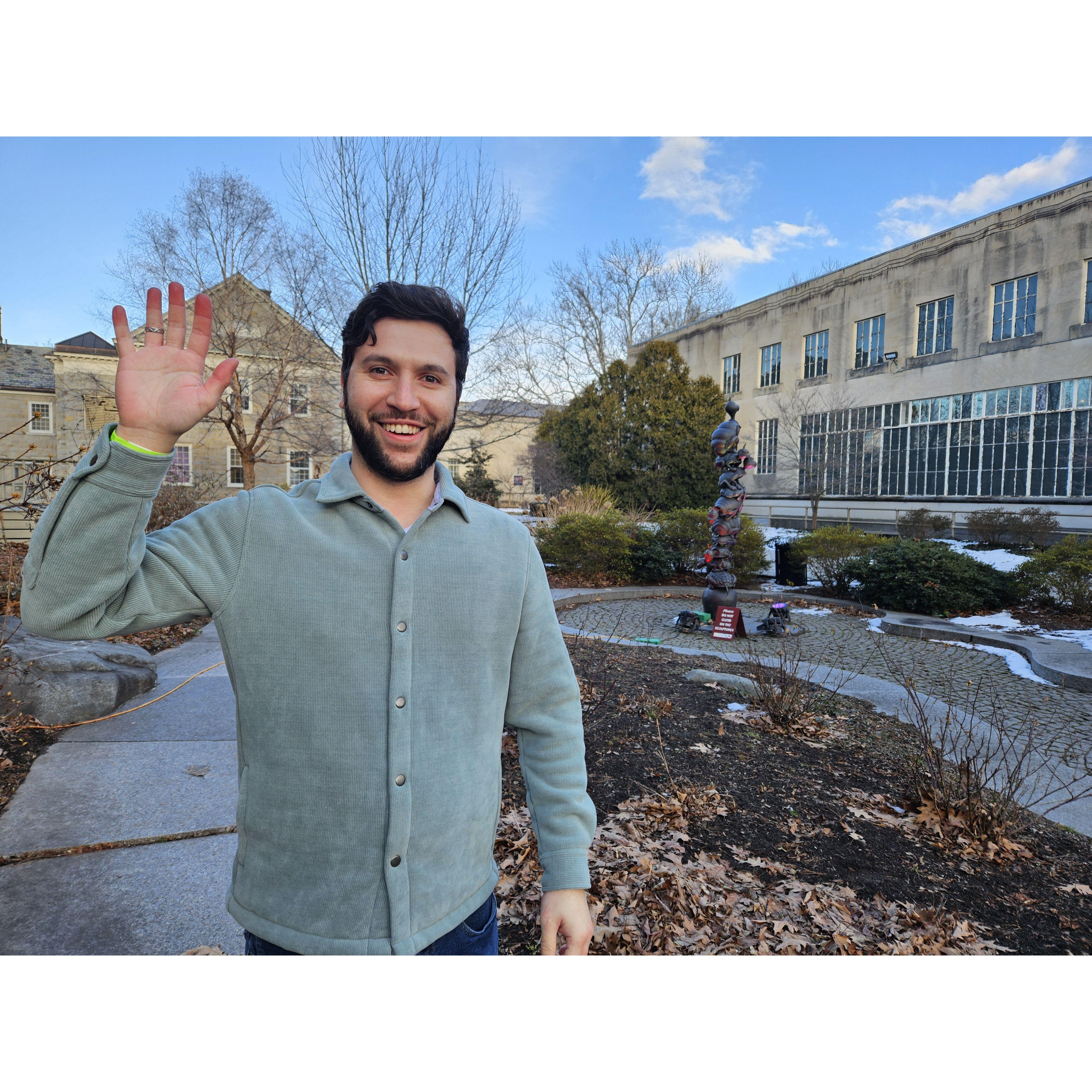 Sofija proposed to Juan in February 2024 at the Springfield Art Museum.