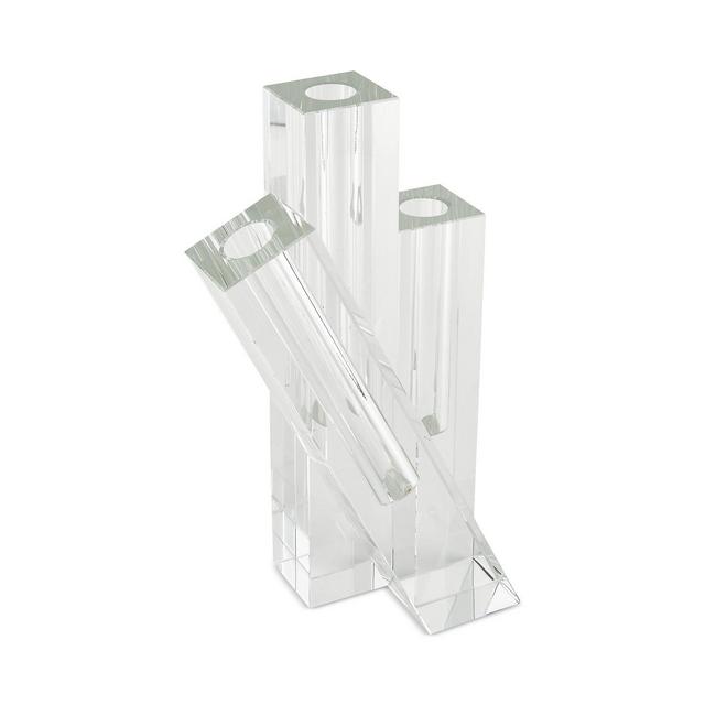 Tizo Crystal Glass Triple Bud Vase