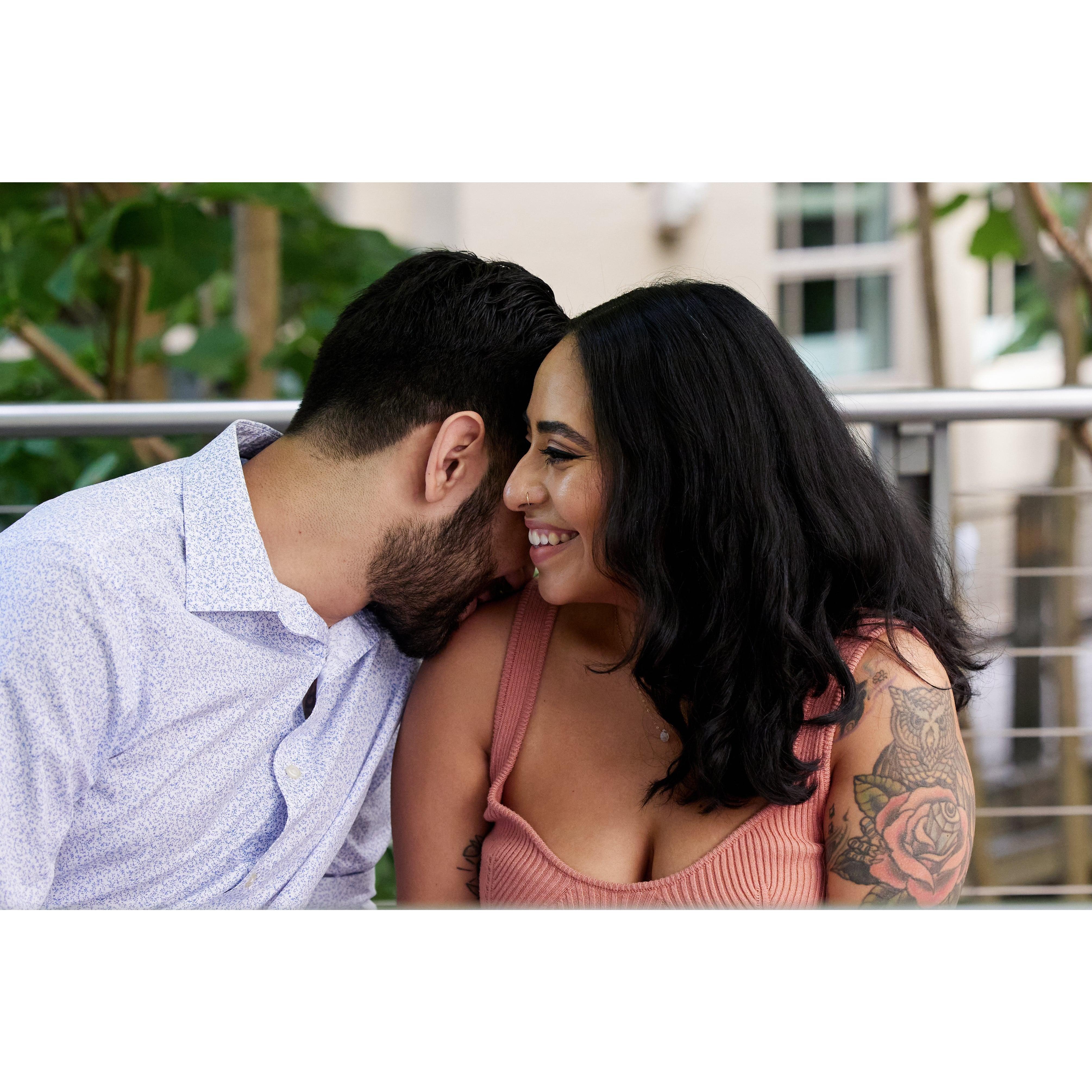 A sweet candid moment