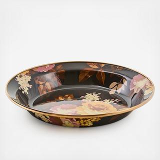 Wild Rose Brown Stainless Steel Pie Plate